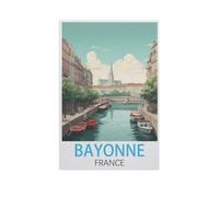 Puzzles for Adults Jigsaw Puzzles 1000 Pieces for Adults Kids，Bayonne France，Paper Puzzle Jigsaw Puzzle Artwork Intellective Educational Toys Gifts（26x38cm）-FU84