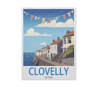 Puzzles for Adults Jigsaw Puzzles 1000 Pieces for Adults Kids，Clovelly Devon，Artwork Intellective Educational Toys Gifts（38x52cm）-FE47