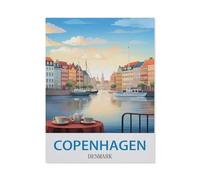Puzzles for Adults Jigsaw Puzzles 1000 Pieces for Adults Kids，Copenhagen Denmark，Artwork Intellective Educational Toys Gifts（50x70cm）-EA66