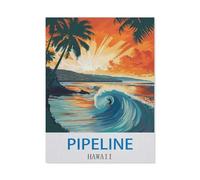 Puzzles for Adults Jigsaw Puzzles 1000 Pieces for Adults Kids，Pipeline Hawaii，Paper Puzzle Jigsaw Puzzle Artwork Intellective Educational Toys Gifts（26x38cm）-DX43