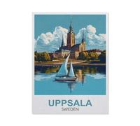 Puzzles for Adults Jigsaw Puzzles 1000 Pieces for Adults Kids，Uppsala Sweden，Artwork Intellective Educational Toys Gifts（26x38cm）-FA67