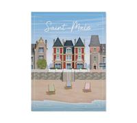 Puzzles for Adults Jigsaw Puzzles 1500 Pieces for Adults Kids，Saint-Malo France Beach，Wood Puzzle Jigsaw Puzzle Artwork Intellective Educational Toys Gifts（57x87cm）-BN43