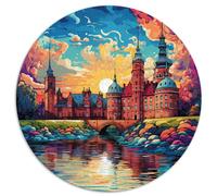 Puzzles for Frederiksborg Castle Puzzle 1000 pièces pour Adulte 26,5 x 26,5 Pouces Casse-tête à Offrir comme Cadeaux pour Toute la Famille