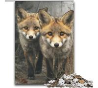 Puzzles Forest Fox pour Adolescents, Jeux éducatifs à Faire soi-même avec Affiche et fiche de Questions Assorties (14 Ans et Plus) (70x100cm)