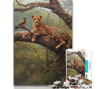 Puzzles Forêt Jungle Cerf Guépard pour Adultes Adolescents Puzzles, Difficile à Compléter mais Jeu Éducatif Amusant Et Humoristique pour Anniversaire 38x26cm
