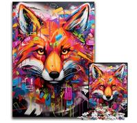 Puzzles Fox Graffiti 1000 pièces pour Adultes, Puzzles pour Adultes, défi cérébral, activité éducative pour Adolescents 26x38cm / 10,23x14,96 Pouces
