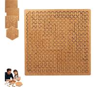 Puzzles Fractal Tray, Puzzle en Bois Casse-tête pour Adultes, Puzzle Unique de Forme irrégulière, défi de réflexion inversée pour Adultes, pour Les Jeux d'entraînement cérébral (D)