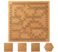 Puzzles Fractal Tray Puzzles, Puzzle en bois dur Difficult pour Adultes, Puzzle unique Irrégulier sans image, Cadeau de jeu de l'esprit de pensée inverse (#a)