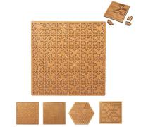 Puzzles Fractals, Labyrinthe Créatif Unique Et Irrégulier, Difficulté Impossible, Puzzles en Bois Difficiles pour Adultes, avec Cadre, Puzzle sans Image, Puzzle en Bois Stimulant(Style 1)