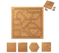Puzzles Fractals, Labyrinthe Créatif Unique Et Irrégulier, Difficulté Impossible, Puzzles en Bois Difficiles pour Adultes, avec Cadre, Puzzle sans Image, Puzzle en Bois Stimulant(Style 2)