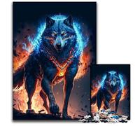 Puzzles Galactic Art Wolf 1000 pièces pour Adultes Puzzles en Carton pour Adultes Parfait pour Les réunions de Famille, Les Anniversaires, Les Vacances 26x38cm/10,23x14,96 Pouces