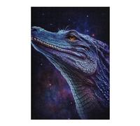 Puzzles Galactic Crocodile Art Print-10 Puzzles pour Adultes - Jeu Manuel - Défi Difficile - Idéal comme Cadeau pour Toute La Famille 1000pcs(38x26cm)