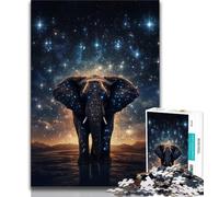 Puzzles Galaxies Éléphants pour Adolescents 1000, Aidez Le Cerveau à exercer des Jouets addictifs pour cultiver la Patience Une œuvre d'art 38x26cm
