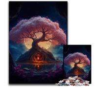 Puzzles Galaxy Art Cherry Tree de 1000 pièces, Puzzles impossibles pour Adultes, activité familiale, Casse-tête, décoration intérieure, Cadeau de Vacances 50x75cm/19,68x29,52 Pouces