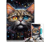 Puzzles Galaxy Cats pour Adolescents, 1 000 pièces, pour stimuler Le Cerveau, Jouets addictifs pour cultiver la Patience, Une œuvre d'art (38x26cm)