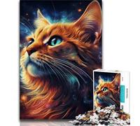 Puzzles Galaxy Cats pour Adolescents 1000, Aidez Le Cerveau à exercer des Jouets addictifs pour cultiver la Patience Une œuvre d'art 50x75cm