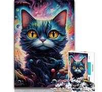 Puzzles Galaxy Cats pour Adultes, 1 000 pièces, pour stimuler Le Cerveau, Jouets addictifs pour cultiver la Patience, Une œuvre d'art (50x75cm)