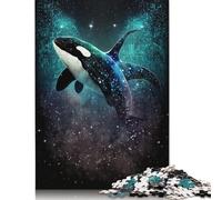 Puzzles Galaxy Killer Whale pour Adultes 1000 pièces Puzzle rectangulaire en Carton Cadeaux de Noël pour Hommes pour Enfants Cadeau de Noël 1000 pièces (75 x 50 cm)