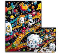 Puzzles Galaxy Planet pour Adultes, 1 000 pièces en Bois, Casse-tête Stimulant pour Adolescents, soirée de Jeux en Famille, 50x75cm / 19,68x29,52 Pouces