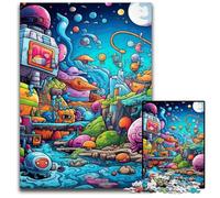 Puzzles Galaxy Planet pour Adultes, 1 000 pièces en Bois, Casse-tête Stimulant pour Adolescents, soirée de Jeux en Famille, 50x75cm / 19,68x29,52 Pouces