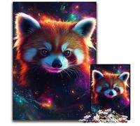 Puzzles Galaxy Red Panda pour Adultes, Puzzles en Bois de 1000 pièces pour Les Vacances, Les Anniversaires et Les soirées de Jeux en Famille 50x75cm/19,68x29,52 Pouces