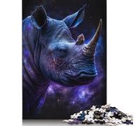 Puzzles Galaxy Rhinocéros pour Adultes 1000 Puzzles pour Adultes Puzzle 1000 pièces Jeux éducatifs Cadeau Décoration de la Maison 1000 pièces (75x50cm)