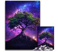 Puzzles Galaxy Tree of Life pour Adultes 1000 pièces Puzzles impossibles pour Adultes Parfait pour Halloween, Noël, Cadeau d'anniversaire 50x75cm/19,68x29,52 Pouces