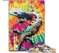 Puzzles Gecko Aquarelle pour Adultes 1000 pièces, Jeux éducatifs, décoration d'intérieur, Cadeau d'anniversaire, Art Mural (26x38cm)