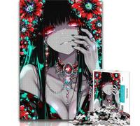 Puzzles Geisha Japonais 1000 Pièces pour Adultes Jeux Éducatifs Décoration Maison Cadeau pour Toute la Famille (26x38cm)
