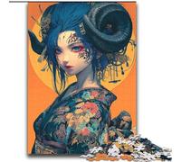Puzzles Geishas japonaises pour Adolescents, Jouets addictifs pour la décoration de la Maison 70x100cm