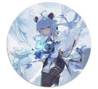 Puzzles Genshin Impact Ganyu 1000 pièces pour Adultes Puzzles Ronds 1000 pièces pour Adultes Défi cérébral Cadeau, Activité éducative pour Adolescents 67,5 x 67,5 cm