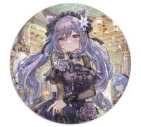 Puzzles Genshin Impact Ganyu 1000 pièces pour Adultes Puzzles Ronds de 1000 pièces pour Adultes Idéal pour Les Amoureux, Cadeau Parfait pour Noël, Nouvel an, Saint-Valentin 67,5 x 67,5 cm