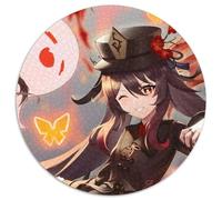 Puzzles Genshin Impact pour Adultes, 1000 pièces, Puzzle Rond de 1000 pièces, Jeu de réflexion, Jeu Familial interactif, adapté aux 14 Ans et Plus, 67,5 x 67,5 cm
