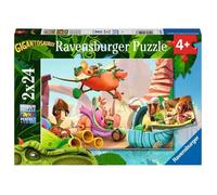Puzzles Gigantosaurus - Ravensburger - Rocky, Bill, Mazu et Tiny - 2x24 pièces - Mixte - A partir de 4 ans