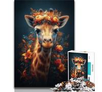 Puzzles Girafe 1000 pièces pour Adultes, Cadeaux, Vacances à la Maison, tuez Le Temps, Chaque pièce est Unique - Jeu Familial Stimulant et Amusant 75x50cm