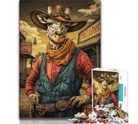 Puzzles Girafe Art pour Adolescents 1000 Puzzles, Jeu Familial Anti-Stress, défi Difficile, Cadeaux pour Amis et Famille 38x26cm