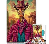 Puzzles Girafe Art pour Adultes 1000 pièces, Aide Le Cerveau à exercer des Jouets addictifs pour cultiver la Patience, Excellent Cadeau (50x75cm)