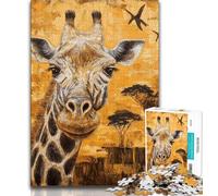 Puzzles Girafe pour Adolescents, Aidez Le Cerveau à exercer des Jouets addictifs pour cultiver la Patience Une œuvre d'art 50x75cm