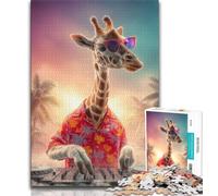 Puzzles Girafe pour Adultes 1000 pièces, Aide Le Cerveau à exercer des Jouets addictifs pour cultiver la Patience Une œuvre d'art 50x75cm
