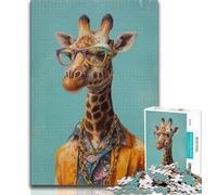Puzzles Girafe pour Adultes et Adolescents 1000 pièces, Aide Le Cerveau à exercer des Jouets addictifs pour cultiver la Patience Une œuvre d'art 38x26cm