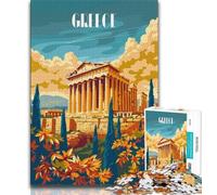 Puzzles Gloire de la Grèce Antique 1000 pièces pour Adultes, Jeu éducatif, Jouet de défi, décoration Murale, Cadeaux d'anniversaire et de Noël Uniques 50x75cm