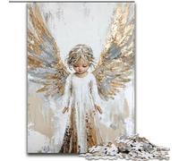 Puzzles Golden Angel Girl pour Adultes et Adolescents, 1000 pièces, Jouets éducatifs, Anti-Stress, Cadeaux d'anniversaire Uniques (26x38cm)