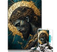 Puzzles Golden Fantasy Jesus pour Adultes et Adolescents, 1000 pièces, Aide Le Cerveau à exercer des Jouets addictifs pour cultiver la Patience, Une œuvre d'art 75x50cm