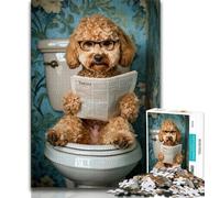 Puzzles Goldendoodle Mignons pour Adolescents, Puzzle 1000 pièces, Anti-Stress, Vacances à la Maison, avec Affiche et fiche de Questions-réponses Assorties (50x75cm)