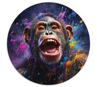 Puzzles Gorilles colorés pour Adultes, 1 000 pièces en Carton, décoration idéale pour la Maison ou Le Bureau, Cadeau de Noël idéal (67,5x67,5cm)