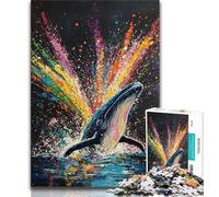 Puzzles Graffiti Baleine pour Adultes et Adolescents, Jeu de Puzzles, Jeu de Famille, Idéal comme Cadeau pour Toute la Famille 38x26cm