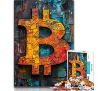 Puzzles Graffiti Bitcoin pour Adultes 1000 pièces, Aidez Le Cerveau à exercer des Jouets addictifs pour cultiver la Patience Une œuvre d'art (75x50cm)