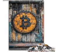 Puzzles Graffiti Bitcoin pour Adultes 1000 pièces, Jeu Stimulant et Familial avec Affiche et fiche de Questions-réponses 26x38cm