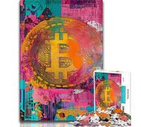 Puzzles Graffiti Bitcoin pour Adultes et Adolescents, 1000 pièces, Aide Le Cerveau à exercer des Jouets addictifs pour cultiver la Patience, Une œuvre d'art 38x26cm