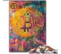 Puzzles Graffiti Bitcoin pour Adultes et Adolescents, adaptés aux 14 Ans et Plus Un Plaisir en Famille idéal comme Cadeau pour Toute la Famille (26x38cm)